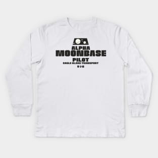 Moonbase Alpha Pilot Kids Long Sleeve T-Shirt